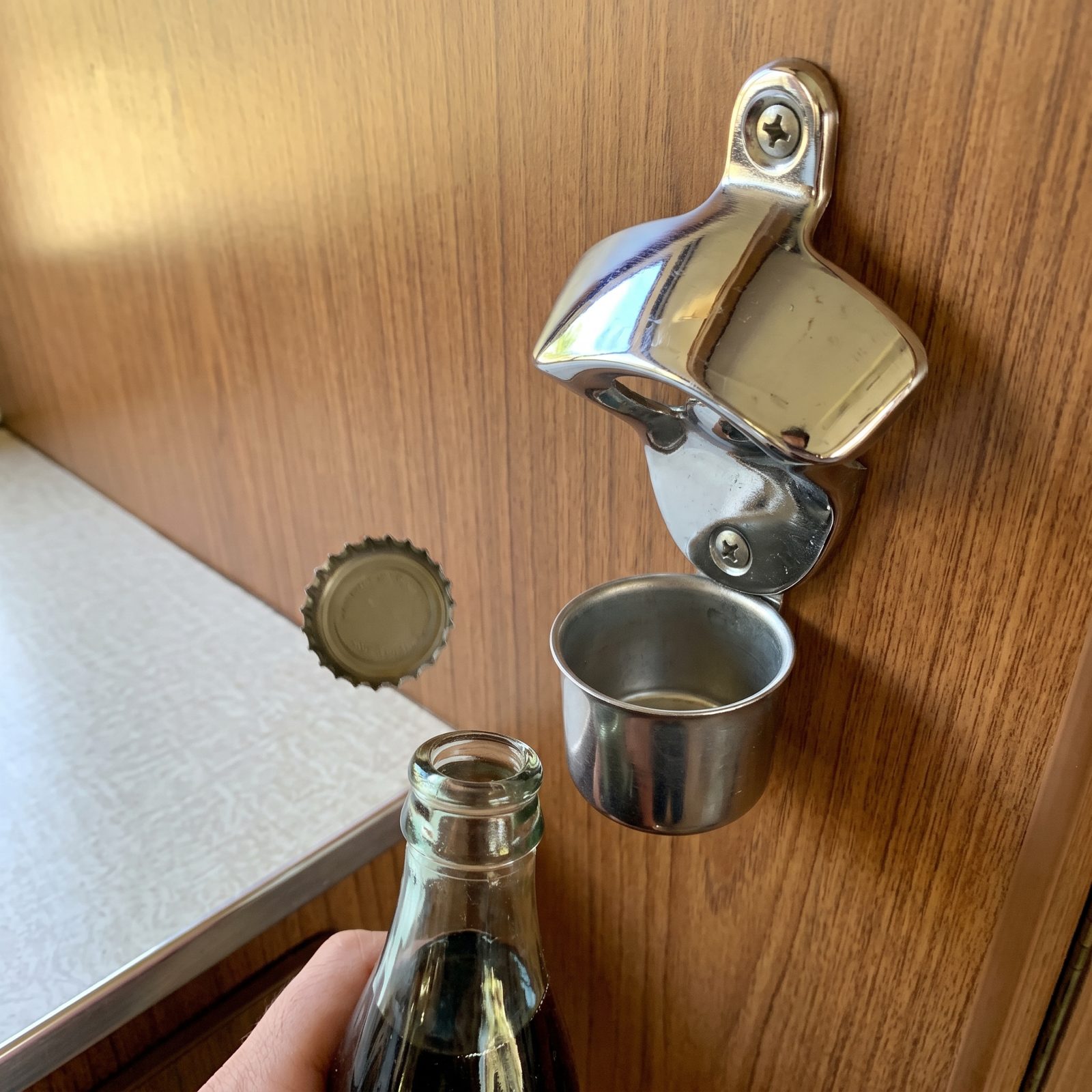 A Wall-Mounted Bottle Opener