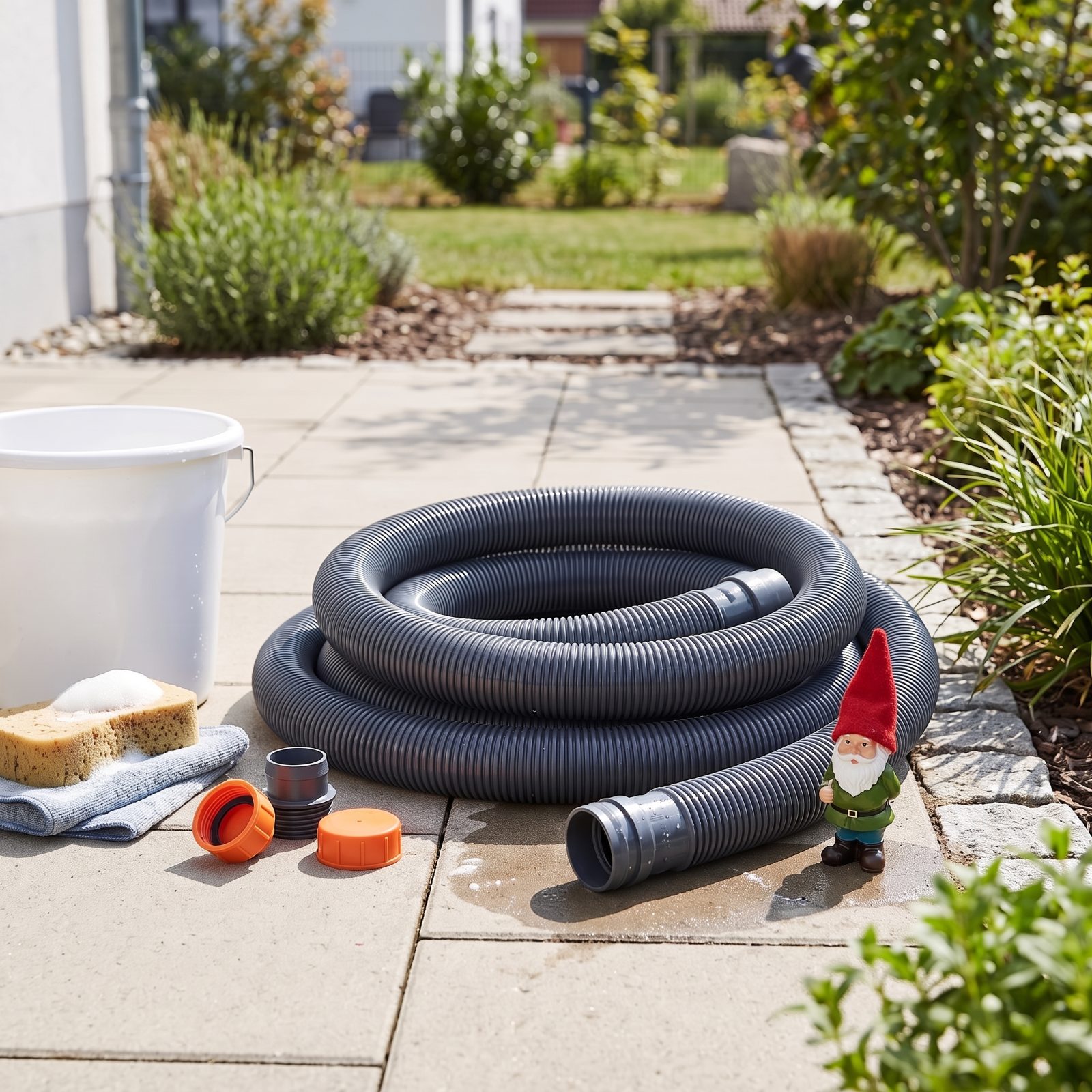 Wash, Dry and Cap the Sewer Hose and Fittings