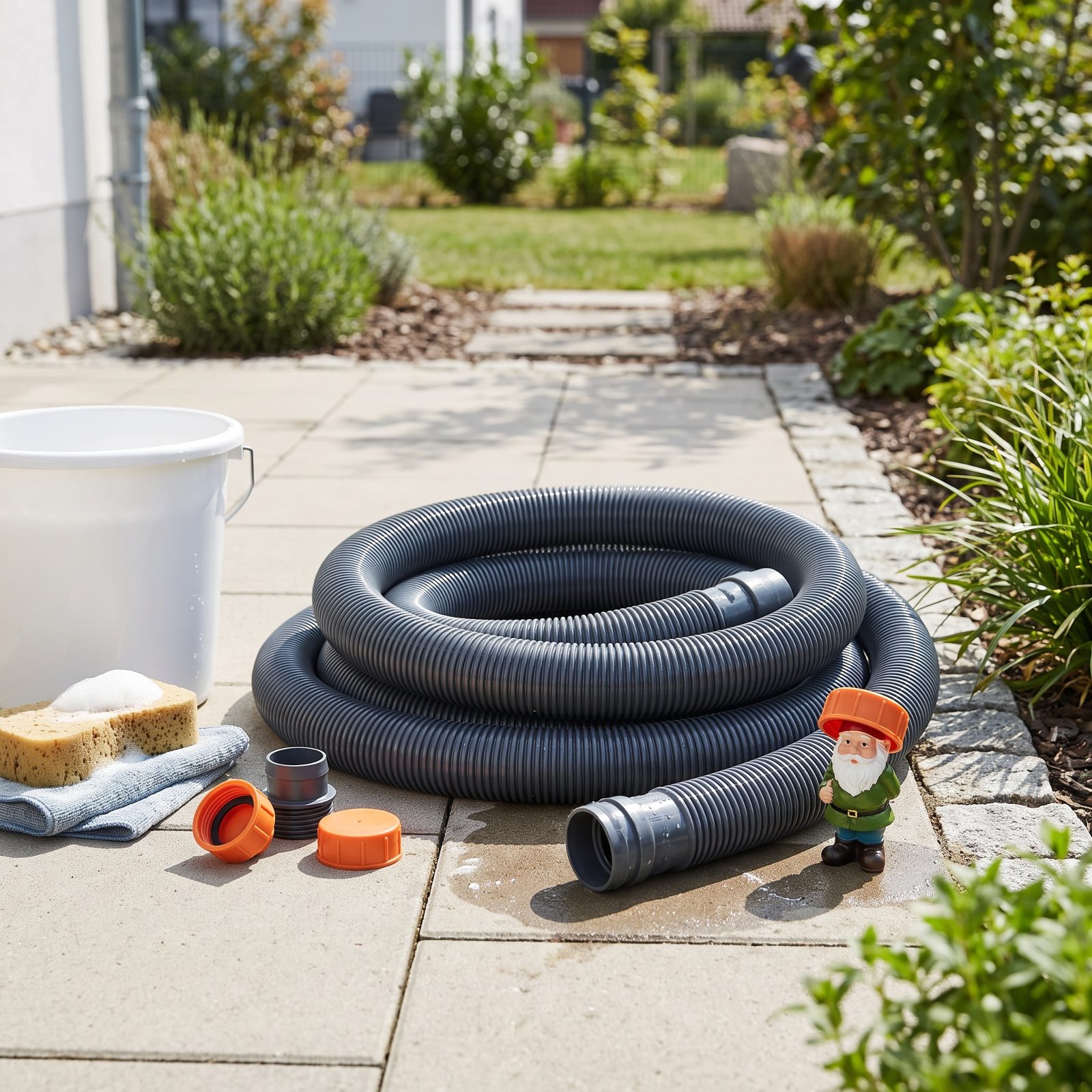 Wash, Dry and Cap the Sewer Hose and Fittings