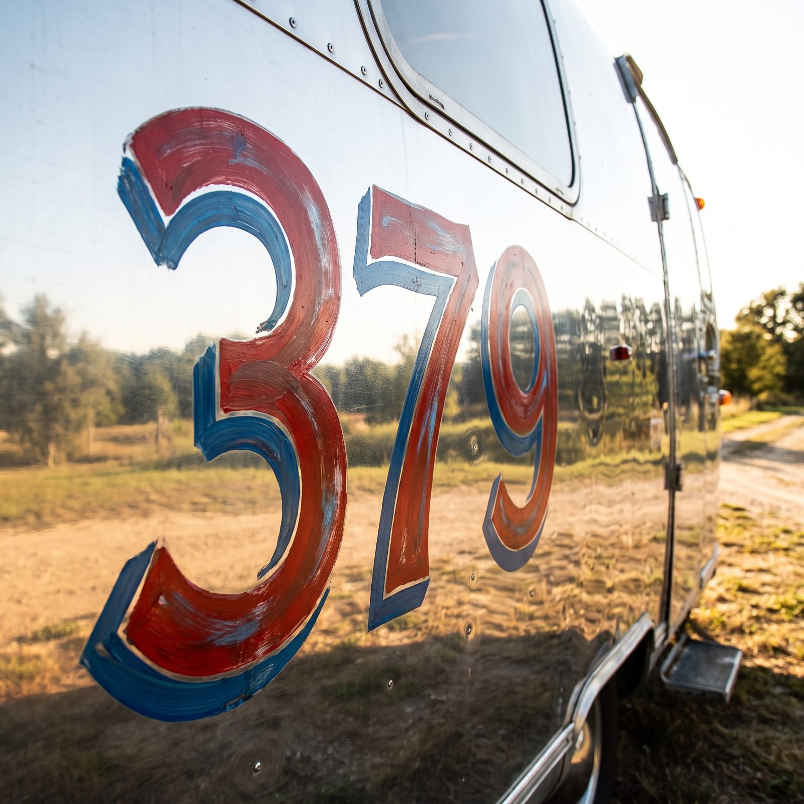The WBCCI Caravan Number Painted Big on the Aluminum Shell