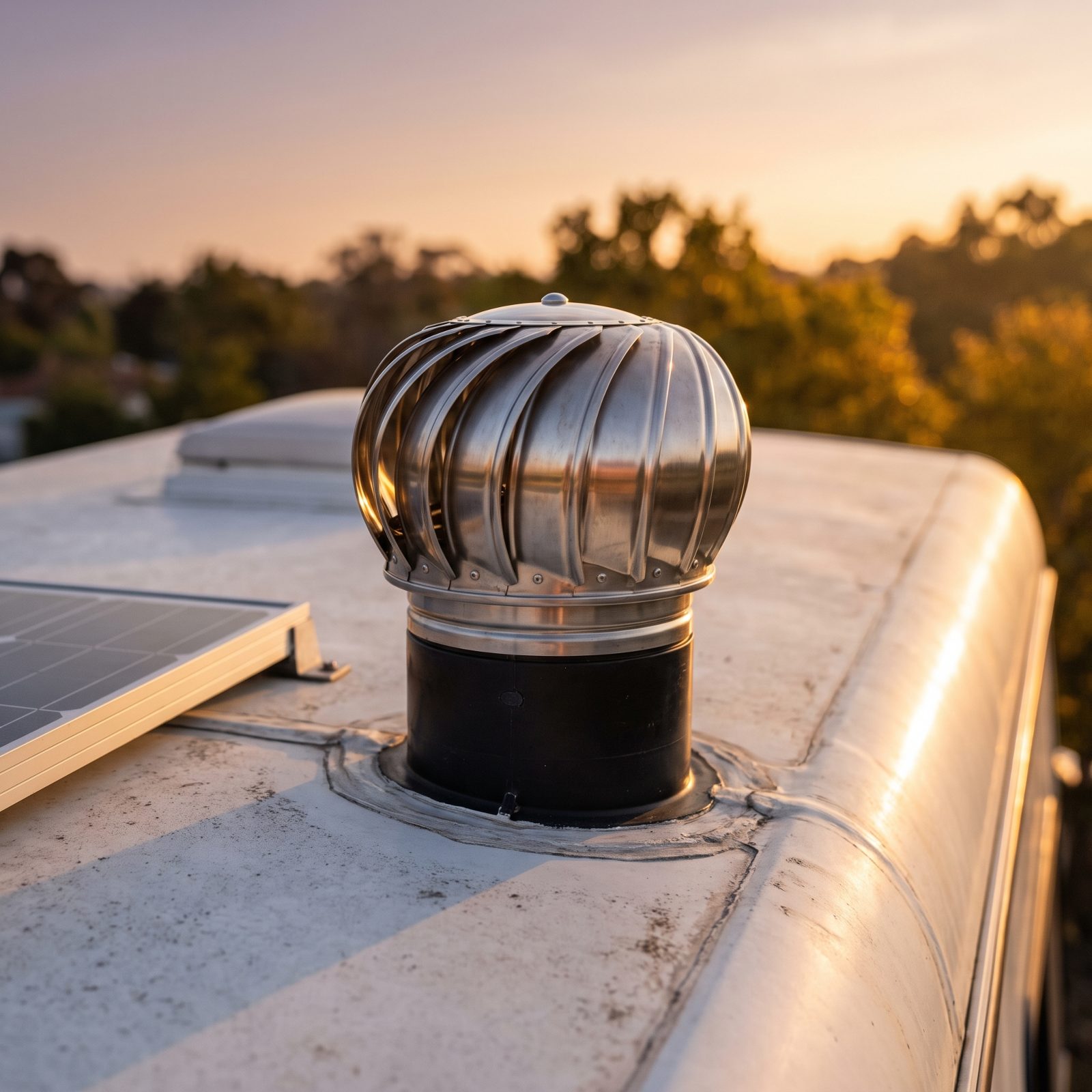 A Wind-Powered Roof Vent Cap That Pulls Tank Fumes Out
