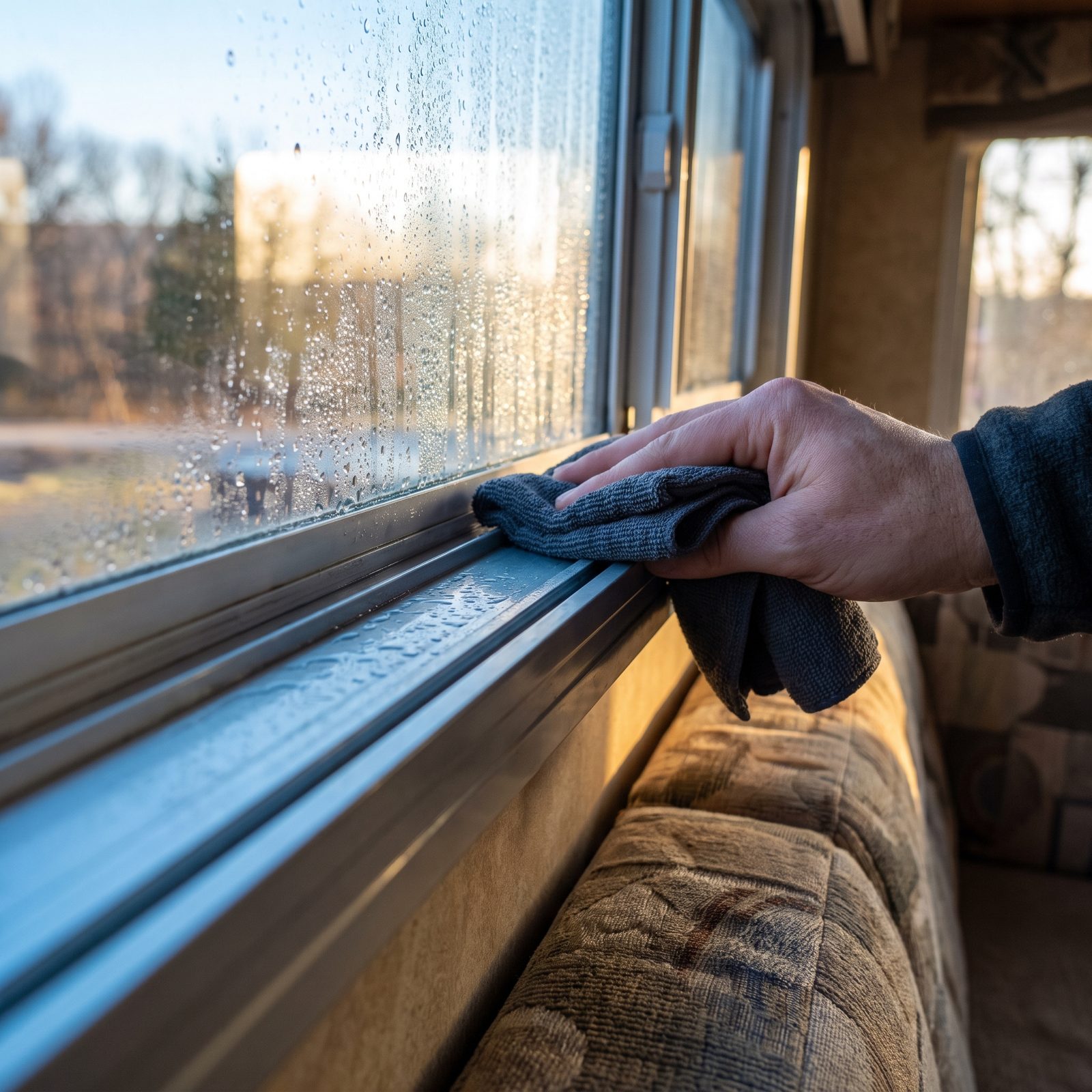 Wipe Window Tracks Each Morning Before Condensation Accumulates